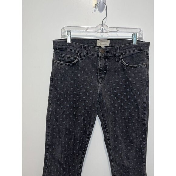 Current/Elliott The stiletto  Polka Dot Skinny Jeans 29 in black ash - Picture 2 of 8